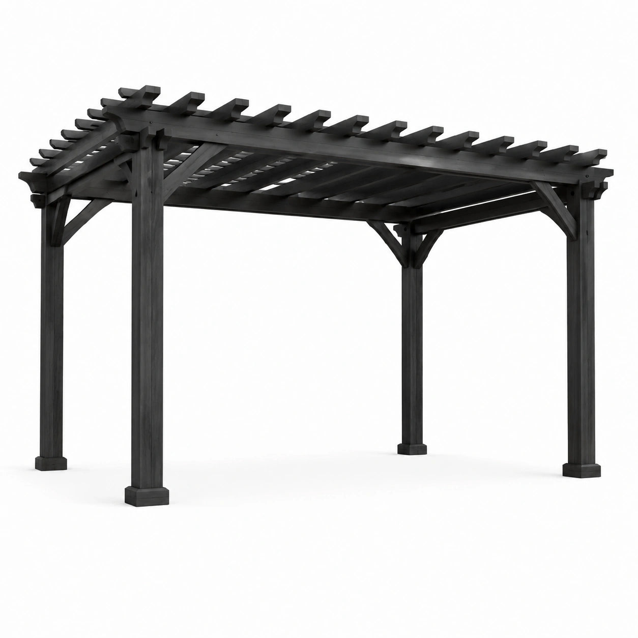 Pergola en bois d'épicéa gris 300x400x250 cm