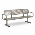 Banc en métal gris