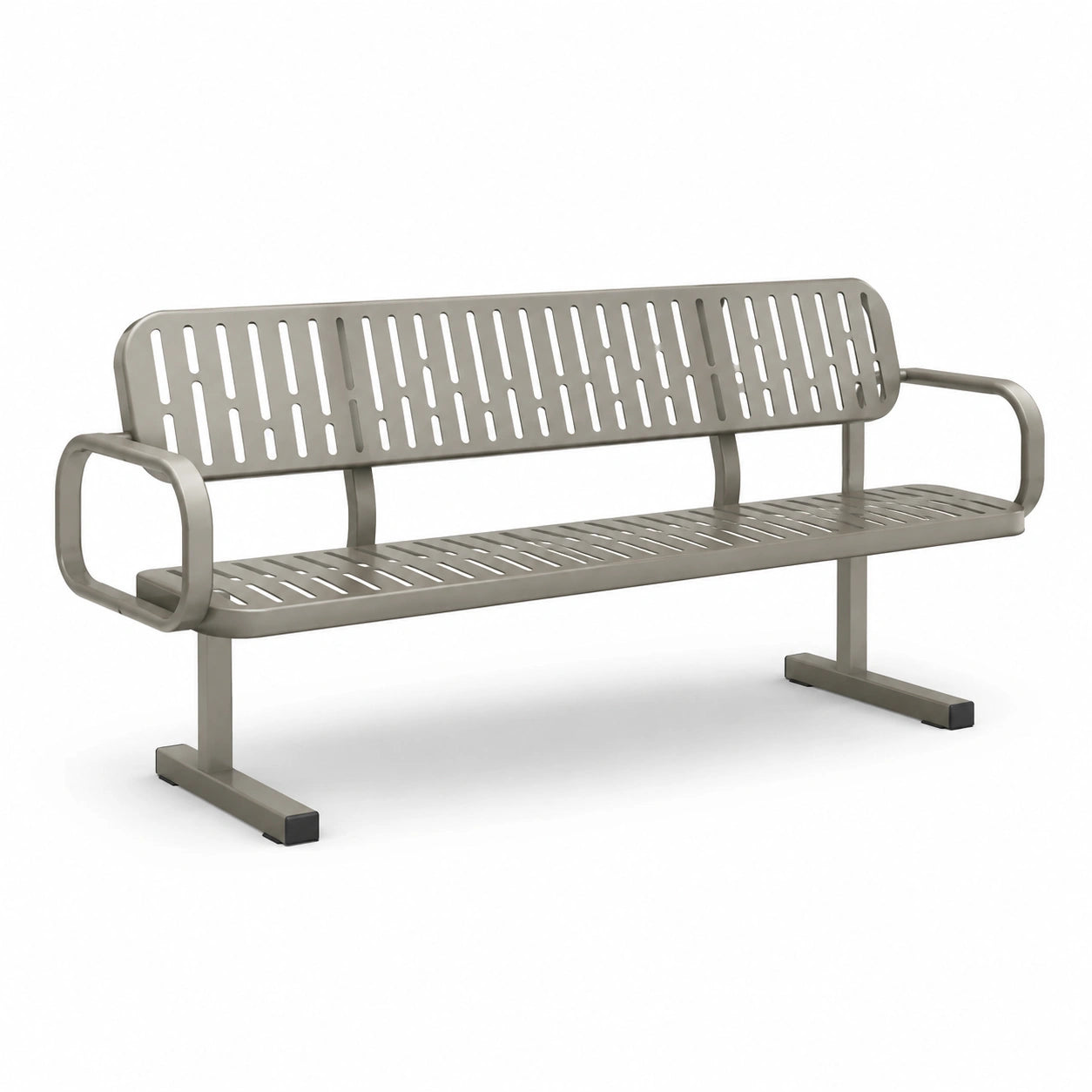 Banc en métal gris