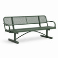 Banc de jardin en métal vert