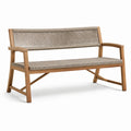 Banc en bois et corde beige