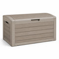 Coffre de rangement en plastique taupe 120cm x 45cm x 60cm
