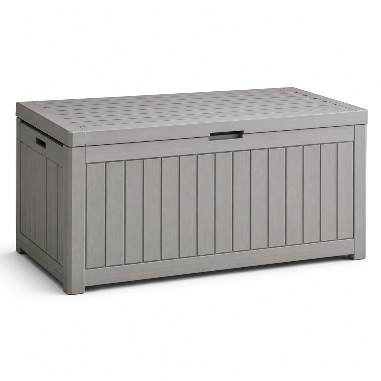 Coffre de rangement en plastique gris 130x60x70 cm